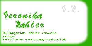 veronika mahler business card